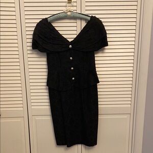 Black Off-Shoulder Sheath Dress for Cocktail